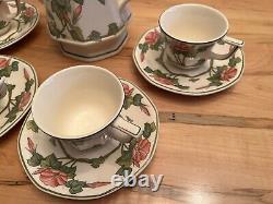 Set Villeroy & Boch Teapot Piccadilly Demitasse Cups And Saucers 1748