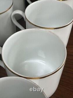 Set of 10 Tiffany & Co. Demitasse Espresso Cups & Saucers, Vintage