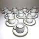 Set Of 10, Vtg Ls. S. Carlsbad Austria Demitasse Cup & Saucer Set With Rose Trim