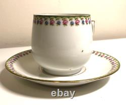 Set of 10, VTG LS. S. CARLSBAD Austria Demitasse Cup & Saucer Set with Rose Trim