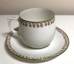 Set of 10, VTG LS. S. CARLSBAD Austria Demitasse Cup & Saucer Set with Rose Trim