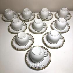 Set of 10, VTG LS. S. CARLSBAD Austria Demitasse Cup & Saucer Set with Rose Trim