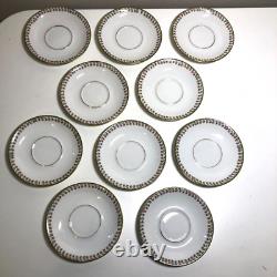 Set of 10, VTG LS. S. CARLSBAD Austria Demitasse Cup & Saucer Set with Rose Trim