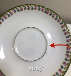 Set of 10, VTG LS. S. CARLSBAD Austria Demitasse Cup & Saucer Set with Rose Trim