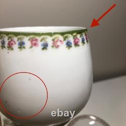 Set of 10, VTG LS. S. CARLSBAD Austria Demitasse Cup & Saucer Set with Rose Trim