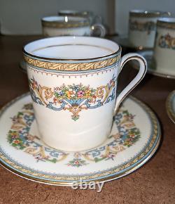 Set of 12 Aynsley Made in England Henley Demitasse Cups & Saucers