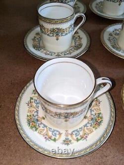 Set of 12 Aynsley Made in England Henley Demitasse Cups & Saucers