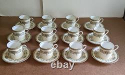 Set of 12 Aynsley Made in England Henley Demitasse Cups & Saucers