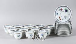 Set of 12 Richard Ginori Italian Fruits Demitasse Cups and Saucers
