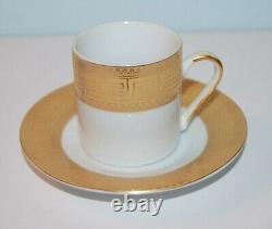 Set of 12 Royal Cafa 24K Gold Chaozhou Demitasse Espresso Cups Saucers with Box