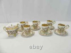 Set of 14 GV R. Capodimonte Tea Espresso Demitasse Cups & Saucers Sugar Bowl Lid