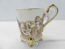 Set of 14 GV R. Capodimonte Tea Espresso Demitasse Cups & Saucers Sugar Bowl Lid