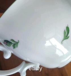 Set of 2 Augarten Wien Wiener Rose Demitasse Cups & Saucers Vintage Austria