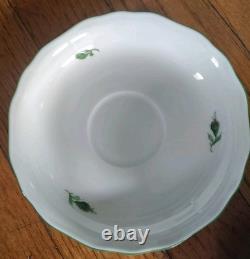 Set of 2 Augarten Wien Wiener Rose Demitasse Cups & Saucers Vintage Austria