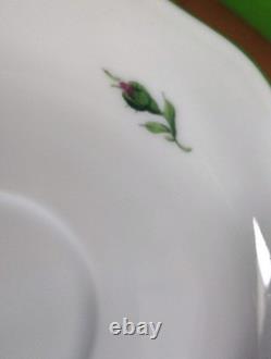 Set of 2 Augarten Wien Wiener Rose Demitasse Cups & Saucers Vintage Austria