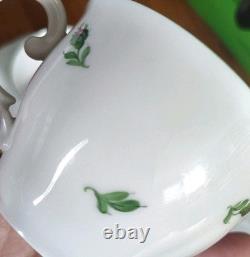Set of 2 Augarten Wien Wiener Rose Demitasse Cups & Saucers Vintage Austria