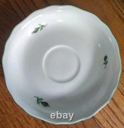Set of 2 Augarten Wien Wiener Rose Demitasse Cups & Saucers Vintage Austria