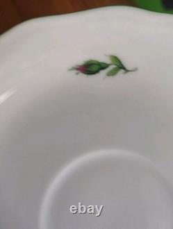 Set of 2 Augarten Wien Wiener Rose Demitasse Cups & Saucers Vintage Austria