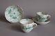 Set Of 2 Demitasse Cups And Saucers 1st Meissen Indian Painting Green Flowers