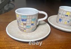 Set of 2 GIOVANNI BATTISTA MITRI VENEZIA ITALY Demitasse Espresso Cups & Saucers