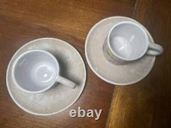 Set of 2 GIOVANNI BATTISTA MITRI VENEZIA ITALY Demitasse Espresso Cups & Saucers