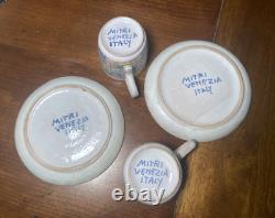 Set of 2 GIOVANNI BATTISTA MITRI VENEZIA ITALY Demitasse Espresso Cups & Saucers