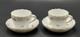 Set Of (2) Meissen Porcelain Scattered Strewn Flowers Demitasse Cups & Saucers