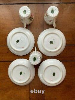 Set of 3 Antique Carl Thieme Demitasse Cups/Saucers, Hand Painted, c. 1895