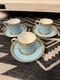 Set Of 3 Vtg Tiffany & Co. /grosvenor English Bone China Demitasse Cup & Saucer