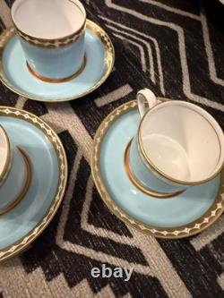 Set of 3 VTG Tiffany & Co. /Grosvenor English Bone China demitasse cup & saucer