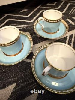Set of 3 VTG Tiffany & Co. /Grosvenor English Bone China demitasse cup & saucer