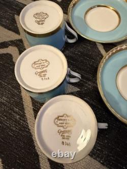 Set of 3 VTG Tiffany & Co. /Grosvenor English Bone China demitasse cup & saucer