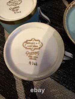 Set of 3 VTG Tiffany & Co. /Grosvenor English Bone China demitasse cup & saucer