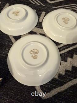 Set of 3 VTG Tiffany & Co. /Grosvenor English Bone China demitasse cup & saucer