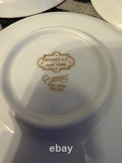 Set of 3 VTG Tiffany & Co. /Grosvenor English Bone China demitasse cup & saucer