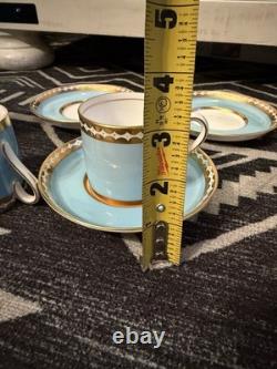 Set of 3 VTG Tiffany & Co. /Grosvenor English Bone China demitasse cup & saucer