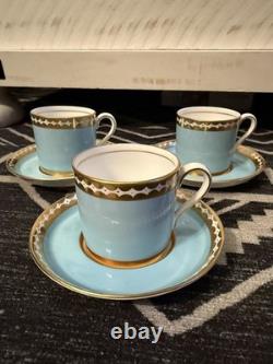 Set of 3 VTG Tiffany & Co. /Grosvenor English Bone China demitasse cup & saucer