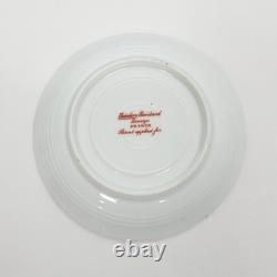Set of 4 Antique Theodore Haviland Limoges Porcelain Demitasse Cups and Saucers