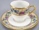 Set Of 4 Bawo & Dotter Limoges Art Nouveau Floral Demitasse Cups & Saucers
