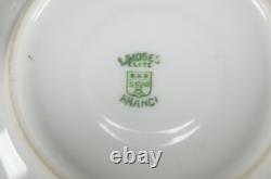 Set of 4 Bawo & Dotter Limoges Art Nouveau Floral Demitasse Cups & Saucers