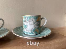 Set of 4 Dibbern Park Lane Demitasse Cups & Saucers Angels Design