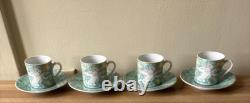 Set of 4 Dibbern Park Lane Demitasse Cups & Saucers Angels Design