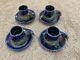 Set Of 4 Doug Wylie Whale Tail Demitasse Cups & Saucers Pottery Free Ship