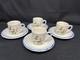 Set Of 4 Gien France Oiseau De Paradis Demitasse Cups & Saucers 2 3/8