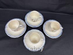 Set of 4 Gien France Oiseau de Paradis Demitasse Cups & Saucers 2 3/8