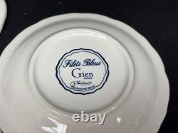 Set of 4 Gien France Oiseau de Paradis Demitasse Cups & Saucers 2 3/8