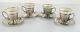 Set Of 4 Lenox Porcelain And Whiting & Co Sterling Silver Demitasse Cups Saucers