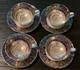 Set Of 4 Paragon Demitasse Cup And Saucer Cobalt/ Gold- Excellent Condition