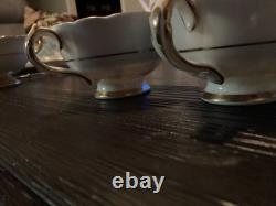 Set of 4 Paragon Demitasse Cup And Saucer Cobalt/ Gold- Excellent Condition