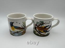Set of 4 Portmeirion BIRDS OF BRITAIN Multi-Motif Demitasse Cups & Saucers